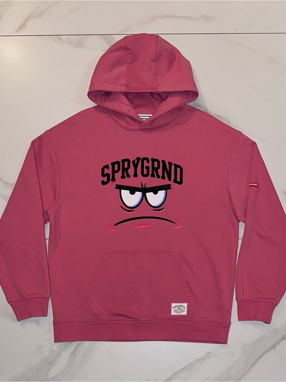 Sprayground x SpongeBob Patrick Star Limited Edition Pink Hoodie Size Medium